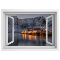 Vinilos islas lofoten noruega ventana 3d